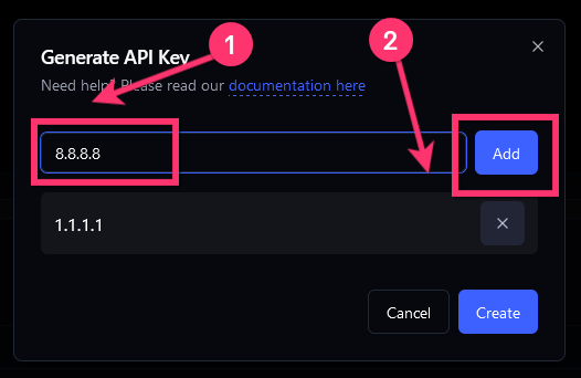 Add IP whitelist